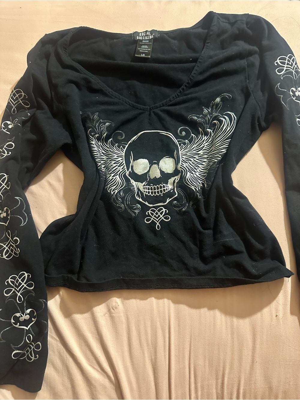 LG Black Top with Silver Label Detailing